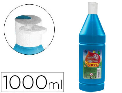 Témpera líquida Jovi escolar 1000ml. azul cyan